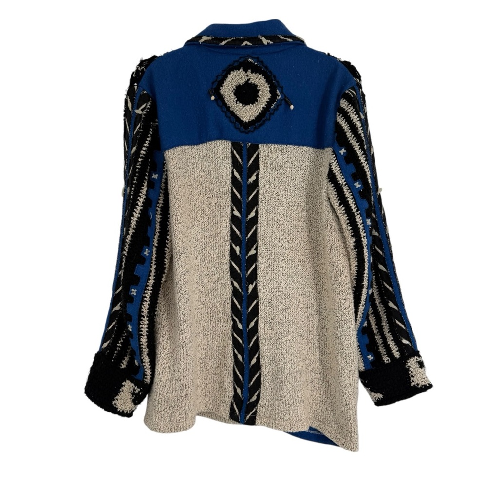 Sandy Starkman Women’s Patchwork Jacket Blue Butt… - image 2